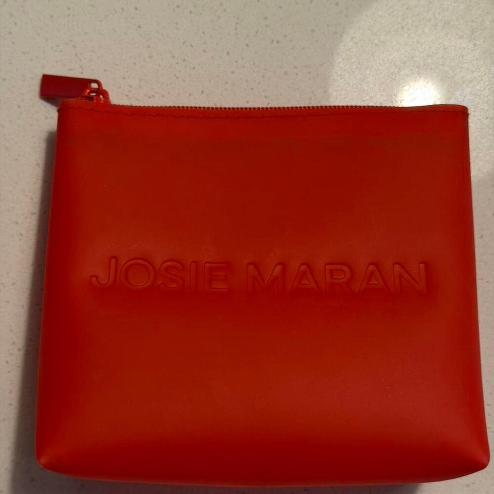 Josie maran red makeup bag